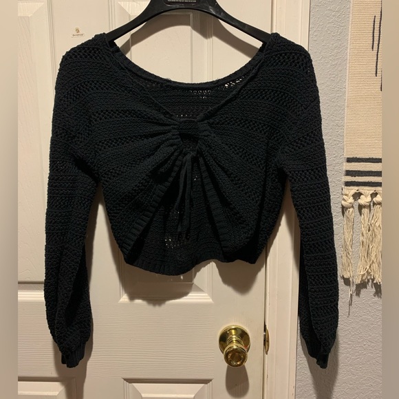 Hollister Open Knit Crochet Cardigan - Picture 1 of 3